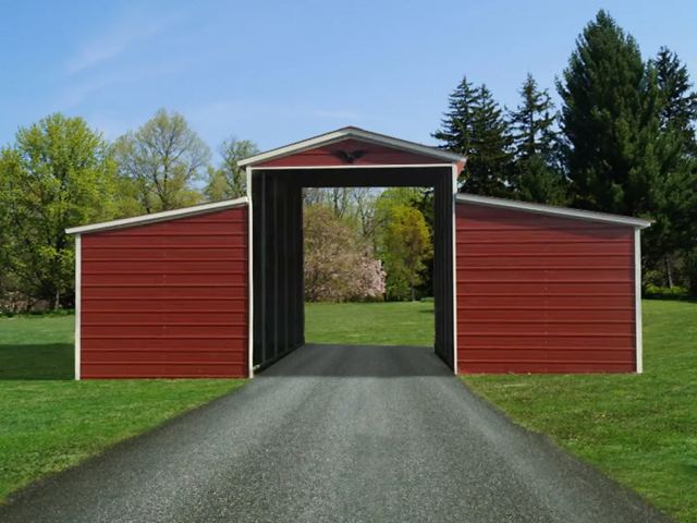 Eagle Carports vertical-roof metal barn